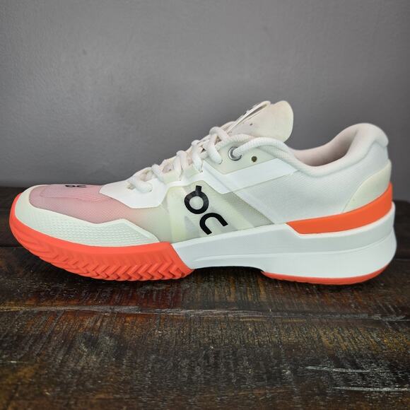 NEW On Cloud The Roger Pro 2 Womens Size 8 Court Tennis Shoes White Orange - Picture 6 of 12